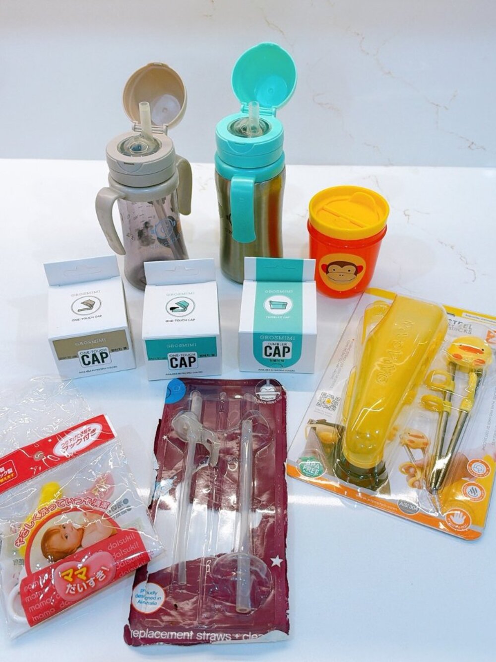 Grosmimi Baby Toddler Cup Bundle Set with Accessories